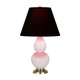 Robert Abbey - RW10K - One Light Accent Lamp - Small Double Gourd - Rose Water Glazed Ceramic w/Antique Natural Brass