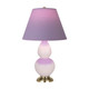 Robert Abbey - RW10L - One Light Accent Lamp - Small Double Gourd - Rose Water Glazed Ceramic w/Antique Natural Brass