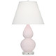Robert Abbey - RW13X - One Light Accent Lamp - Small Double Gourd - Rose Water Glazed Ceramic w/Lucite