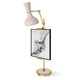 Robert Abbey - RW14RW - One Light Table Easel - Clare - Modern Brass w/Rose Water Painted