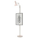 Robert Abbey - RW17RW - One Light Floor Easel - Clare - Polished Nickel w/Rose Water Painted