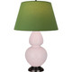 Robert Abbey - RW21G - One Light Table Lamp - Double Gourd - Rose Water Glazed Ceramic w/Deep Patina Bronze