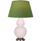 Robert Abbey - RW22G - One Light Table Lamp - Double Gourd - Rose Water Glazed Ceramic w/Antique Silver