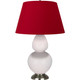 Robert Abbey - RW22R - One Light Table Lamp - Double Gourd - Rose Water Glazed Ceramic w/Antique Silver
