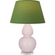 Robert Abbey - RW23G - One Light Table Lamp - Double Gourd - Rose Water Glazed Ceramic w/Lucite