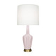 Robert Abbey - RW36 - One Light Accent Lamp - Small Emma - Rose Water Glazed Ceramic w/Warm Brass