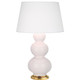 Robert Abbey - RW40X - One Light Table Lamp - Triple Gourd - Rose Water Glazed Ceramic w/Antique Natrual Brass