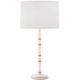 Robert Abbey - RW72 - One Light Table Lamp - Kane - Rose Water w/Polished Nickel
