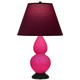 Robert Abbey - RZ11P - One Light Accent Lamp - Small Double Gourd - Razzle Rose Glazed Ceramic w/Deep Patina Bronze