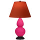 Robert Abbey - RZ11T - One Light Accent Lamp - Small Double Gourd - Razzle Rose Glazed Ceramic w/Deep Patina Bronze