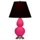 Robert Abbey - RZ12K - One Light Accent Lamp - Small Double Gourd - Razzle Rose Glazed Ceramic w/Antique Silver