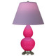 Robert Abbey - RZ12L - One Light Accent Lamp - Small Double Gourd - Razzle Rose Glazed Ceramic w/Antique Silver