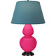 Robert Abbey - RZ21B - One Light Table Lamp - Double Gourd - Razzle Rose Glazed Ceramic w/Deep Patina Bronze