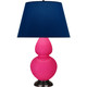 Robert Abbey - RZ21N - One Light Table Lamp - Double Gourd - Razzle Rose Glazed Ceramic w/Deep Patina Bronze