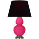 Robert Abbey - RZ22K - One Light Table Lamp - Double Gourd - Razzle Rose Glazed Ceramic w/Antique Silver