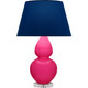 Robert Abbey - RZ23N - One Light Table Lamp - Double Gourd - Razzle Rose Glazed Ceramic w/Lucite