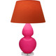 Robert Abbey - RZ23T - One Light Table Lamp - Double Gourd - Razzle Rose Glazed Ceramic w/Lucite