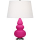 Robert Abbey - RZ32X - One Light Accent Lamp - Small Triple Gourd - Razzle Rose Glazed Ceramic w/Antique Silver