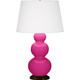 Robert Abbey - RZ41X - One Light Table Lamp - Triple Gourd - Razzle Rose Glazed Ceramic w/Deep Patina Bronze