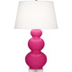 Robert Abbey - RZ43X - One Light Table Lamp - Triple Gourd - Razzle Rose Glazed Ceramic w/Lucite