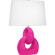 Robert Abbey - RZ981 - One Light Table Lamp - Fusion - Razzle Rose Glazed Ceramic w/Polished Nickel