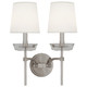Robert Abbey - S609C - Two Light Wall Sconce - Cristallo - Polished Nickel w/ Clear Crystal