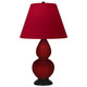 Robert Abbey - SA11R - One Light Accent Lamp - Small Double Gourd - Sangria Glazed Ceramic w/Deep Patina Bronze