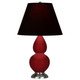 Robert Abbey - SA12K - One Light Accent Lamp - Small Double Gourd - Sangria Glazed Ceramic w/Antique Silver