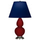 Robert Abbey - SA12N - One Light Accent Lamp - Small Double Gourd - Sangria Glazed Ceramic w/Antique Silver