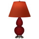 Robert Abbey - SA12T - One Light Accent Lamp - Small Double Gourd - Sangria Glazed Ceramic w/Antique Silver