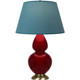 Robert Abbey - SA20B - One Light Table Lamp - Double Gourd - Sangria Glazed Ceramic w/Antique Natural Brass