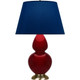 Robert Abbey - SA20N - One Light Table Lamp - Double Gourd - Sangria Glazed Ceramic w/Antique Natural Brass