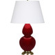 Robert Abbey - SA20X - One Light Table Lamp - Double Gourd - Sangria Glazed Ceramic w/Antique Natural Brass