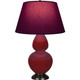 Robert Abbey - SA21P - One Light Table Lamp - Double Gourd - Sangria Glazed Ceramic w/Deep Patina Bronze
