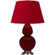 Robert Abbey - SA22R - One Light Table Lamp - Double Gourd - Sangria Glazed Ceramic w/Antique Silver