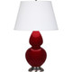 Robert Abbey - SA22X - One Light Table Lamp - Double Gourd - Sangria Glazed Ceramic w/Antique Silver