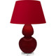 Robert Abbey - SA23R - One Light Table Lamp - Double Gourd - Sangria Glazed Ceramic w/Lucite