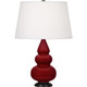 Robert Abbey - SA31X - One Light Accent Lamp - Small Triple Gourd - Sangria Glazed Ceramic w/Deep Patina Bronze