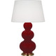 Robert Abbey - SA40X - One Light Table Lamp - Triple Gourd - Sangria Glazed Ceramic w/Antique Natural Brass