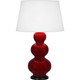 Robert Abbey - SA41X - One Light Table Lamp - Triple Gourd - Sangria Glazed Ceramic w/Deep Patina Bronze