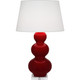 Robert Abbey - SA43X - One Light Table Lamp - Triple Gourd - Sangria Glazed Ceramic w/Lucite