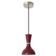 Robert Abbey - SM02SM - One Light Pendant - Clare - Polished Nickel w/Sugar Plum Painted