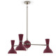 Robert Abbey - SM04SM - Three Light Chandelier - Clare - Polished Nickel w/Sugar Plum Painted