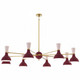Robert Abbey - SM08RW - Eight Light Chandelier - Clare - Modern Brass w/Sugar Plum Rose Water Painted