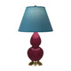 Robert Abbey - SM10B - One Light Accent Lamp - Small Double Gourd - Sugar Plum Glazed Ceramic w/Antique Natural Brass