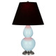 Robert Abbey - 1696K - One Light Accent Lamp - Small Double Gourd - Baby Blue Glazed Ceramic w/Antique Silver