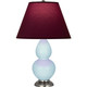 Robert Abbey - 1696P - One Light Accent Lamp - Small Double Gourd - Baby Blue Glazed Ceramic w/Antique Silver