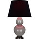 Robert Abbey - 1749K - One Light Table Lamp - Double Gourd - Smokey Taupe Glazed Ceramic w/Deep Patina Bronze