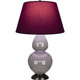 Robert Abbey - 1749P - One Light Table Lamp - Double Gourd - Smokey Taupe Glazed Ceramic w/Deep Patina Bronze