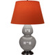 Robert Abbey - 1749T - One Light Table Lamp - Double Gourd - Smokey Taupe Glazed Ceramic w/Deep Patina Bronze